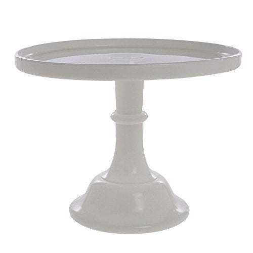Mosser Glass طبق كعكة زجاجي من موسر 10" زجاج حليب / حامل - Image 4