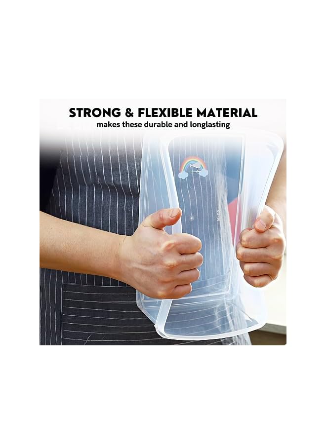 IAF BLEUE Airtight Food Storage Containers w/Thickened Crystal Design- Set of 4 (2L+2.8L+4.2L+5.7L) - with lid, Label Sheets, Pen- BPA-Free PP Material- Kitchen Organization & Preservation Solution - Image 4