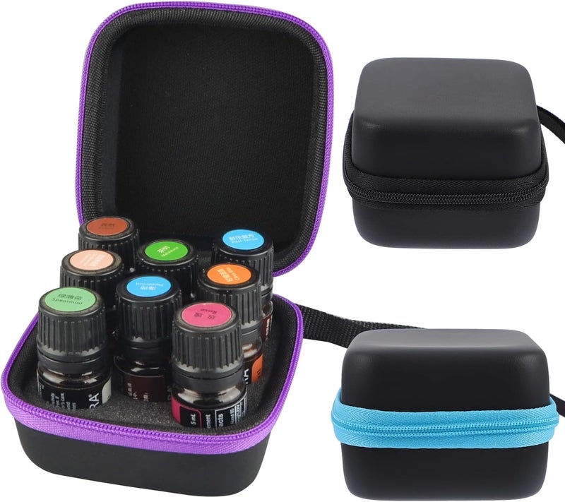 FOMIYES FOMIYES Compact Perfume and Essential Oil Travel Organizer - Black Miniature Storage Pouch for Bottles - Includes Single Essential Oil Storage Box Handy Pocket Perfume Bag 