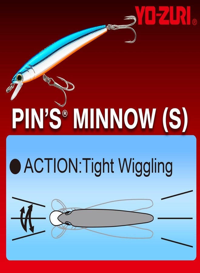 DUEL Yo-Zuri F1165-TGLM Pins Minnow Sinking Lure, Glass Minnow - Image 3