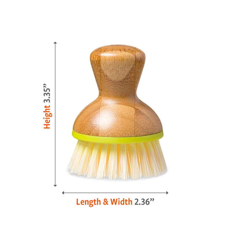 Full Circle, Green Bubble Up Bamboo Dish Brush, White, Model:FC12115G - Image 5