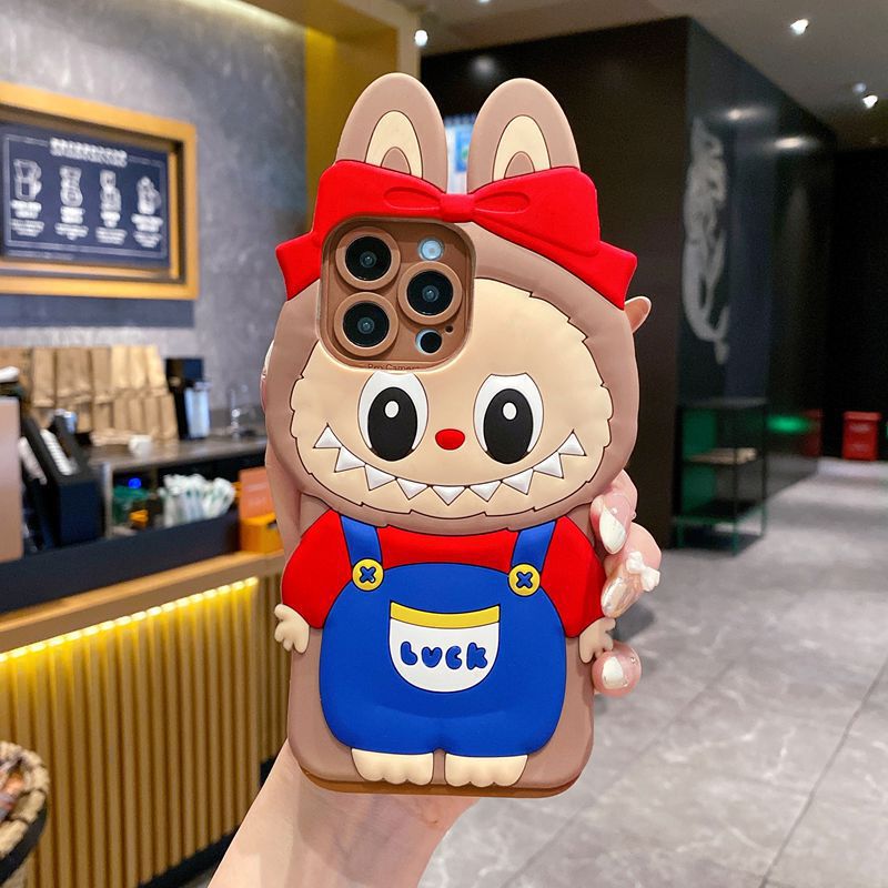Cute 3D Cartoon Bear Soft TPU Phone Case for Samsung Galaxy A56 S25 Ultra Back Cover - Image 1