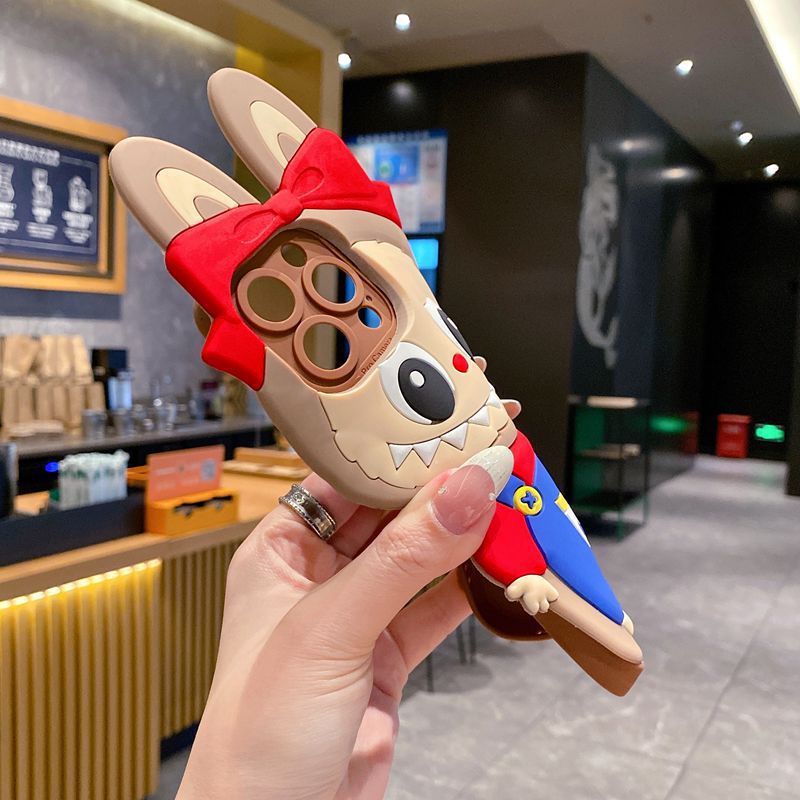Cute 3D Cartoon Bear Soft TPU Phone Case for Samsung Galaxy A56 S25 Ultra Back Cover - Image 4