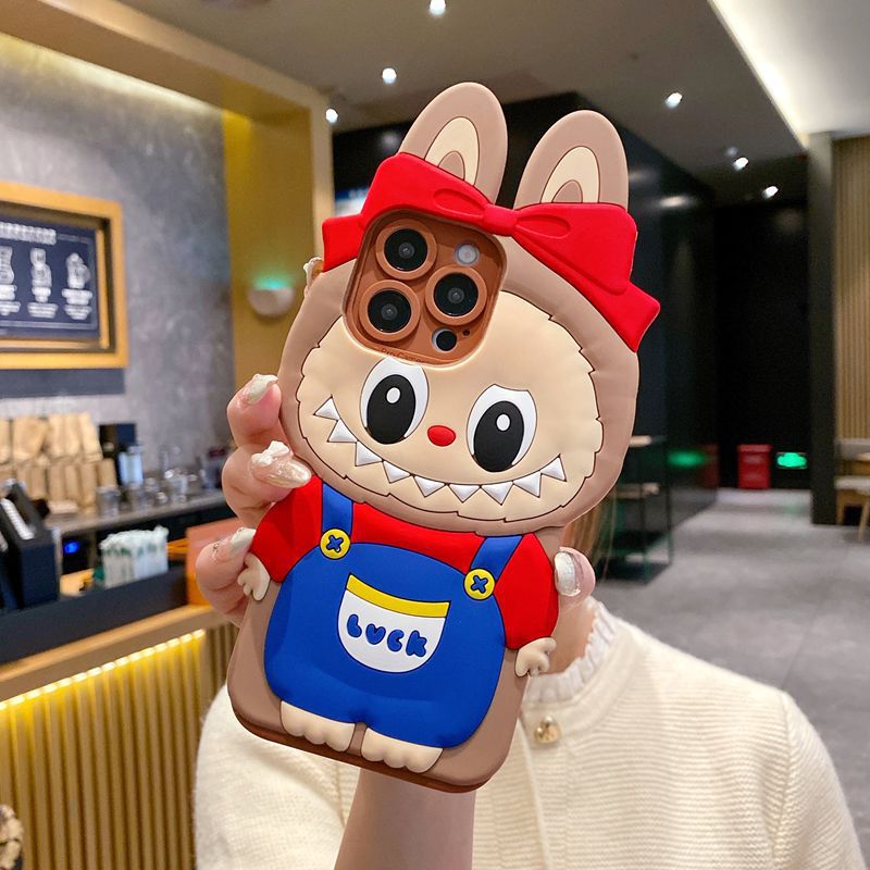 Cute 3D Cartoon Bear Soft TPU Phone Case for Samsung Galaxy A56 S25 Ultra Back Cover - Image 3