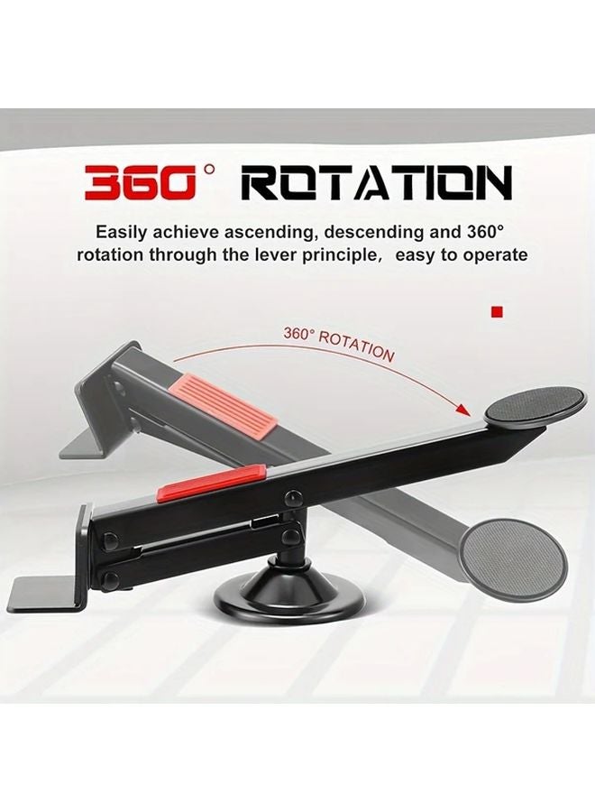 Heavy Duty Metal Door Lifter Tool Manual Wooden Door Installation Assistant Adjustable Height Ergonomic Handle Sturdy Base 3.53oz - Image 3