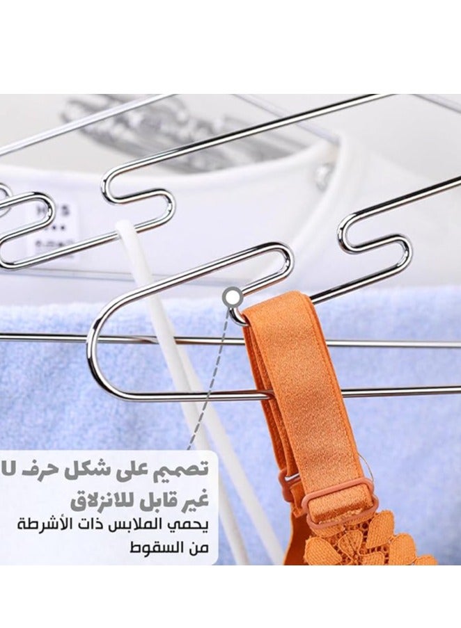 10 Pieces Stainless Steel Space Saving Hangers-537 - Image 2