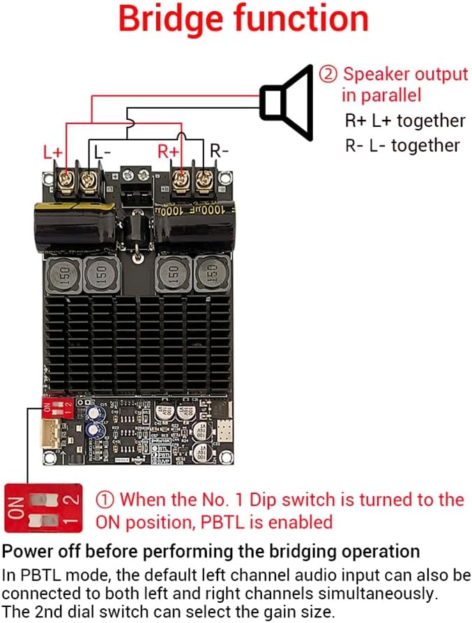 لوحة مكبر صوت ZK-2001 100 واط × 2 لوحة مكبر صوت رقمي خالصة المرحلة الخلفية ثنائية القناة 200 واط وضع الجسر أحادي الصوت مكبر صوت السب ووفر شريحة TPA3221 - Image 4