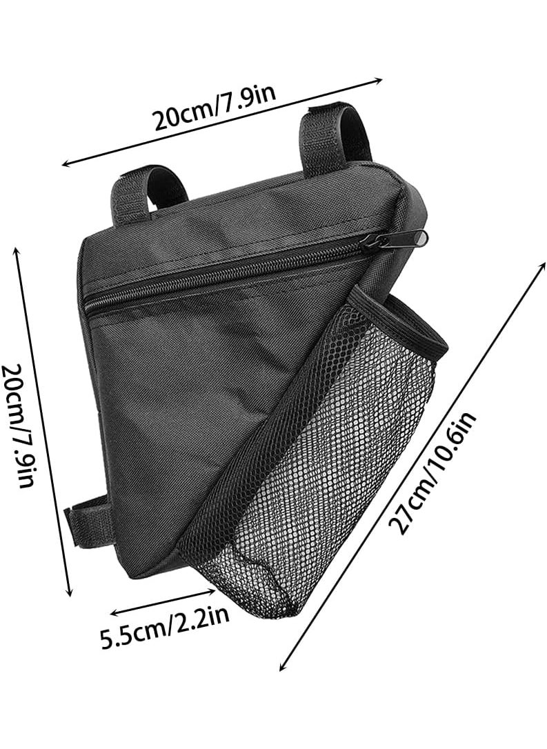MiOYOOW Bike Triangle Frame Bag Waterproof Bicycle Storage Bag with Water Bottle Mesh Pouch for Outdoor Cycling  - Image 2