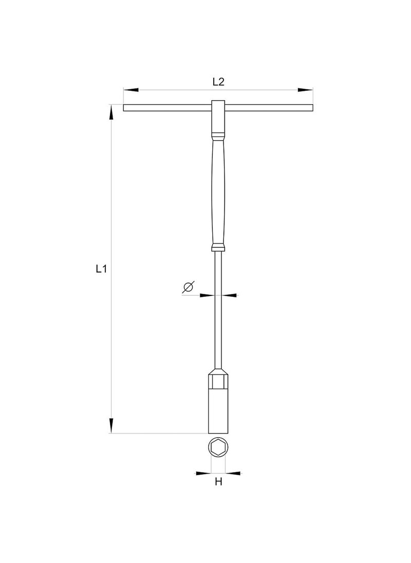 Yato Yato T Type Socket Wrench YT1552 T Type Spanner Carbon Steel Industrial Use8mm  - Image 4
