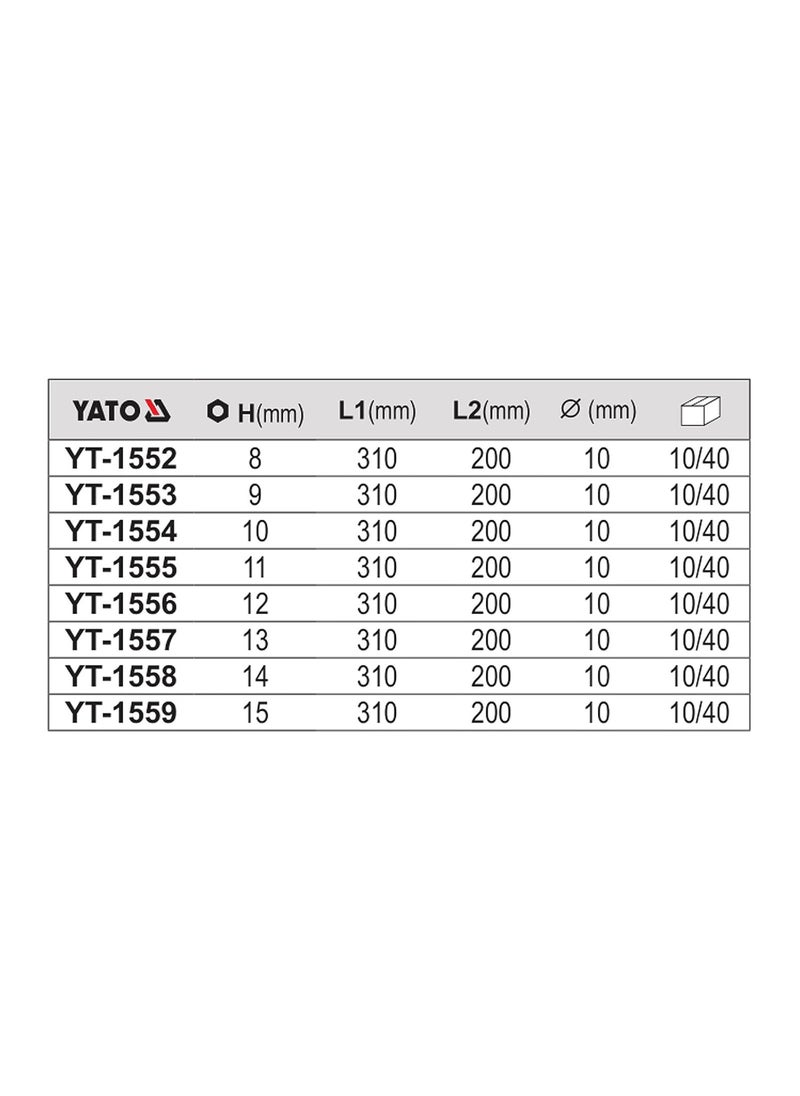 Yato Yato T Type Socket Wrench YT1552 T Type Spanner Carbon Steel Industrial Use8mm  - Image 5