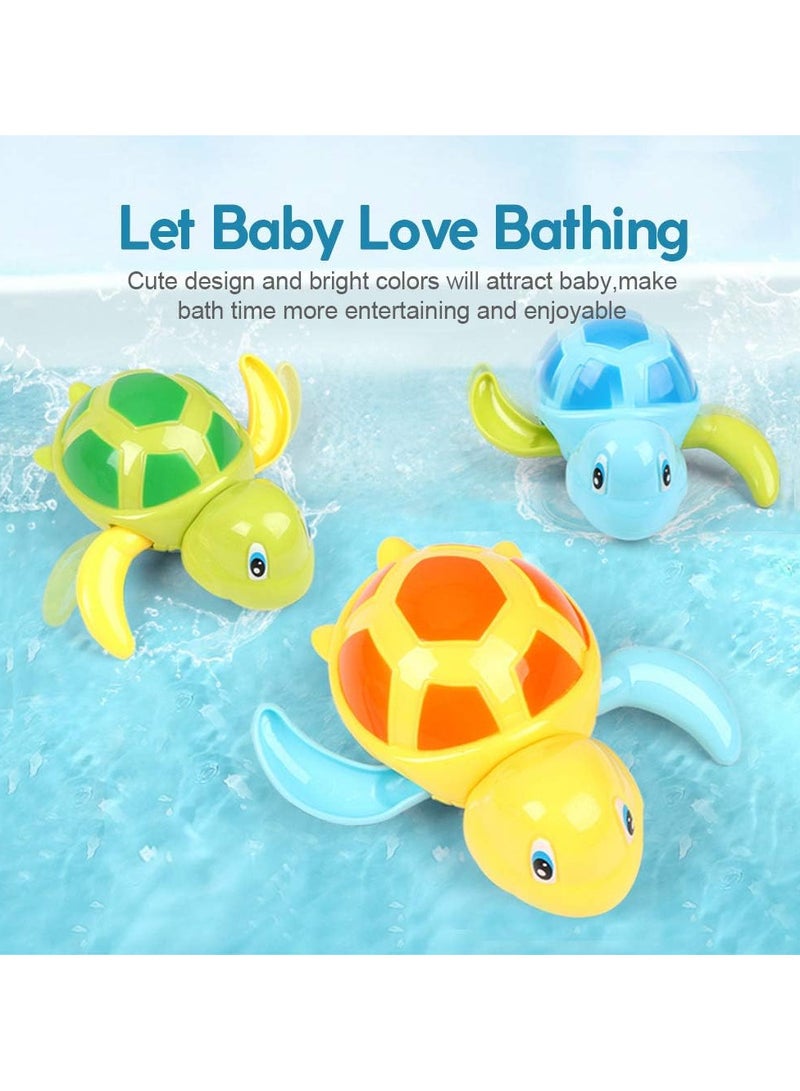 VIUAUAX Bath Toys for Toddlers 1 2 3 4 5 Years Old,Bath Swimming Wind Up Toys, Pool Toys for Kids,Baby Funny Wind Up Swimming Turtle Bath Toy,Cute Floating Bathtub Water Toys,Gift for Preschool Child Boys Girls (3 Pcs) - Image 4