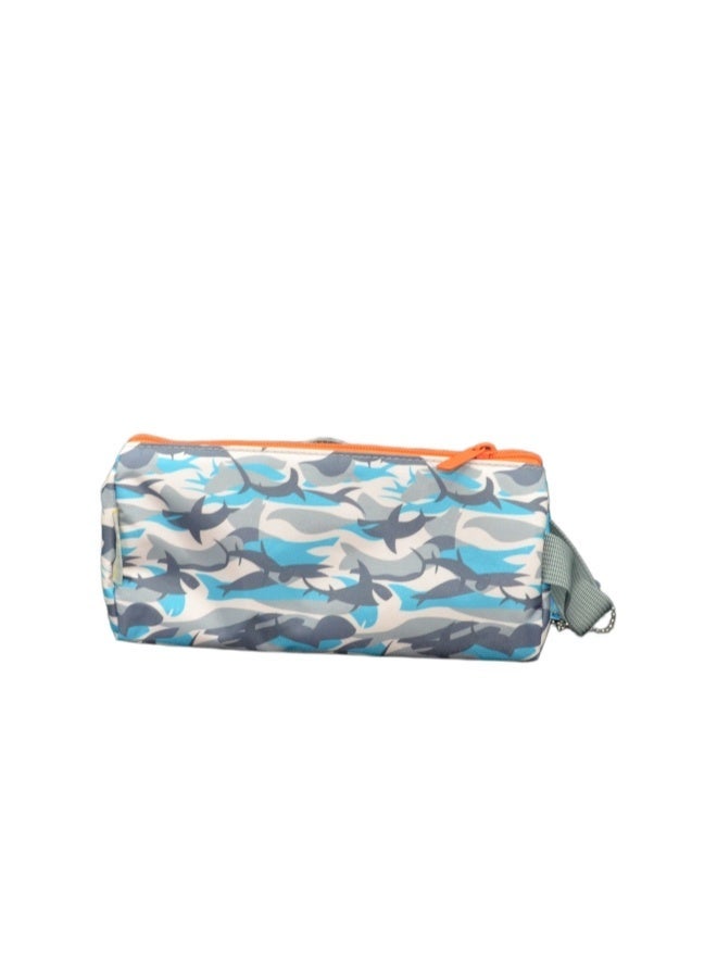 Five dream house Shark 3D Stereo Pencil Case 420D+PU Double Layer Large Capacity Student Pencil Bag 19 Colors Available - Image 2