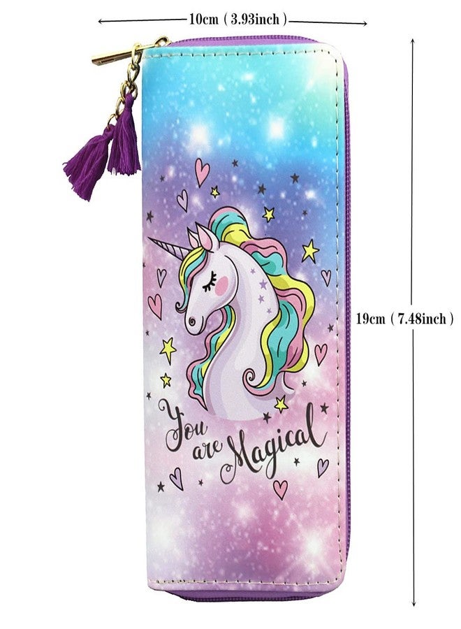 MayeBridge Women’s Printed Zip Around Wallet Unicorn Wallets Purse Unicorn Zipper Wallet Long Clutch Bag PU Leather Purse For Girls Women Christmas Gift(Unicorn C0514) - Image 2