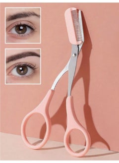 KIKI Eyebrow Shaping Scissors with Comb / Pink  - Image 2
