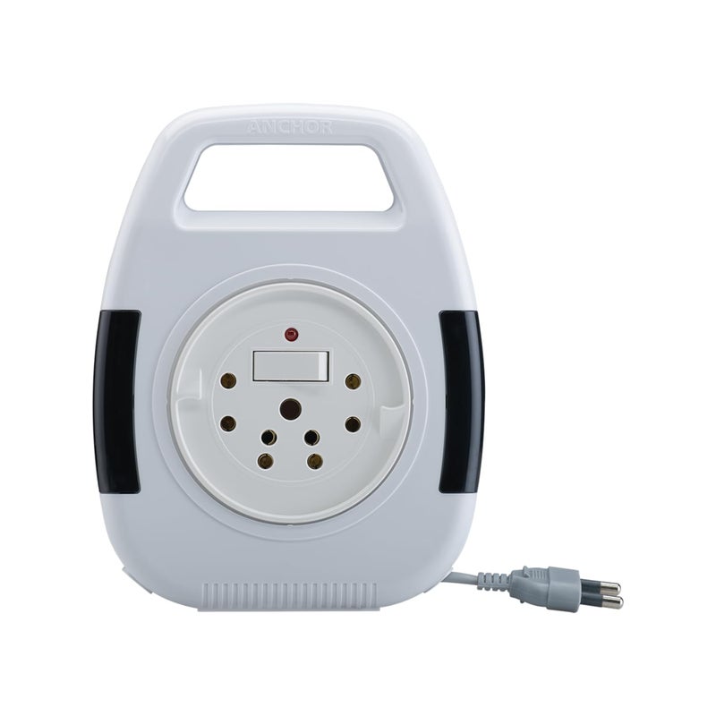 Anchor by Panasonic 6A 2 Pin Flex Box with Indicator & Handle | 8 Mtr Extension Flex Box for Home, Office (5219) - Image 1
