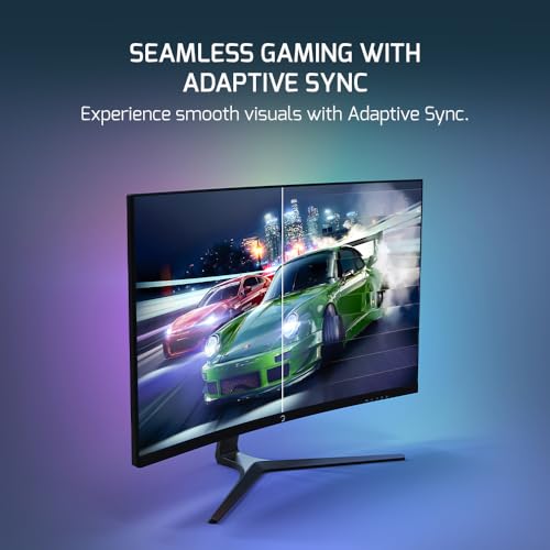GAMEPOWER F20 27 Inch Curved Gaming Monitor, 120Hz 1080p Display, 1ms Response Time, AMD FreeSync, HDR Support, 125% sRGB, RGB Backlight, Dual Speakers, Zero Frame Design, HDMI and VGA Inputs, 1500R - Image 5
