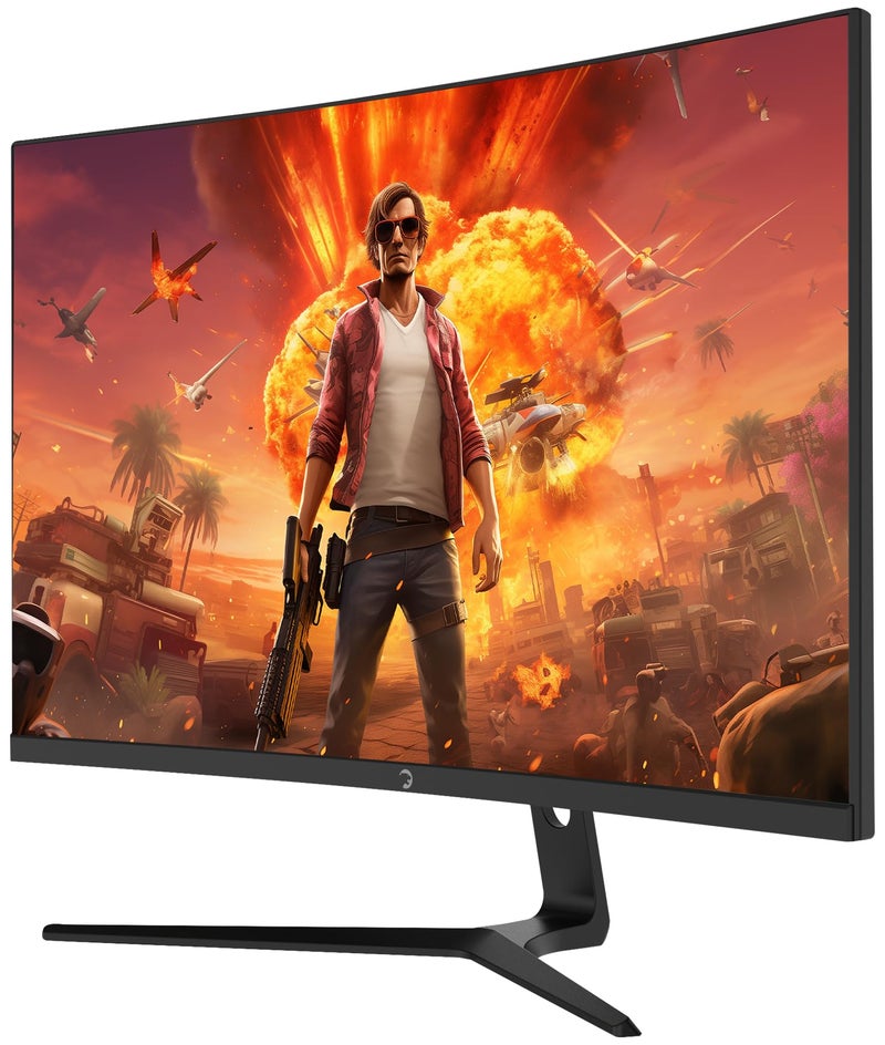 GAMEPOWER F20 27 Inch Curved Gaming Monitor, 120Hz 1080p Display, 1ms Response Time, AMD FreeSync, HDR Support, 125% sRGB, RGB Backlight, Dual Speakers, Zero Frame Design, HDMI and VGA Inputs, 1500R - Image 2