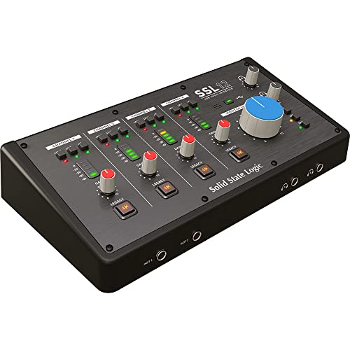 Solid State Logic واجهة صوتية USB من Solid State Logic SSL 12 12-In و 8-Out بجودة استوديو للتسجيل والمزج الاحترافي - Image 1