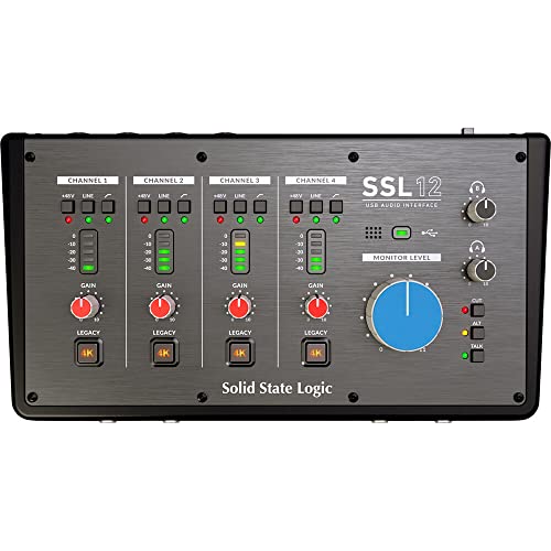 Solid State Logic واجهة صوتية USB من Solid State Logic SSL 12 12-In و 8-Out بجودة استوديو للتسجيل والمزج الاحترافي - Image 3