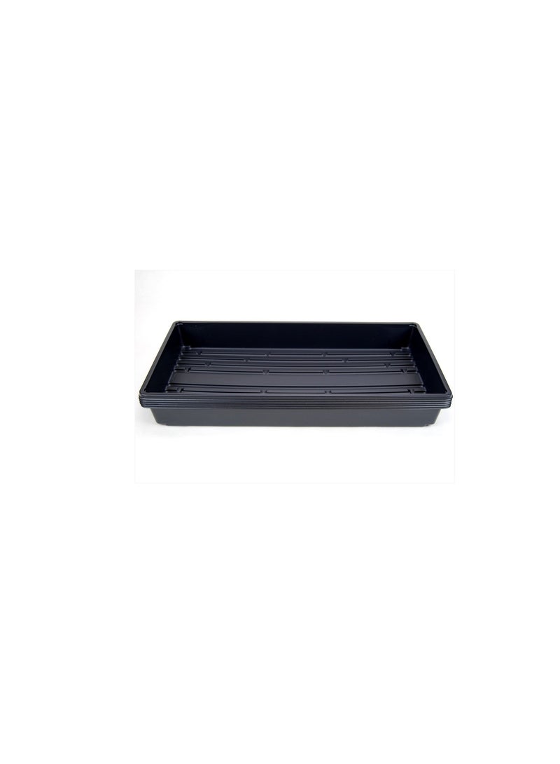 Generic 5 Pack of Durable Black Plastic Growing Trays (Without Drain Holes) 21" X 11" X 2" - Flowers, Seedlings, Plants, Wheatgrass, Microgreens & More  - Image 1
