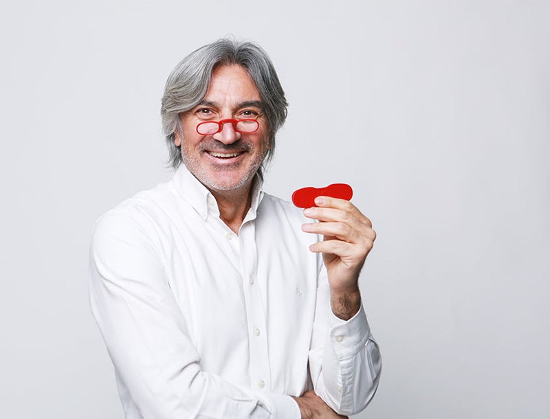 Flexsee Red Round Gravity Ready Reading Glasses Power 1 - Image 2