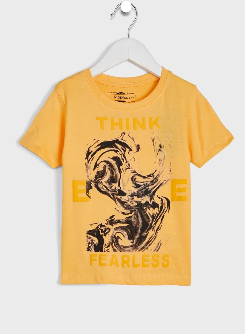 Ripples Round Neck Printed T-Shirt