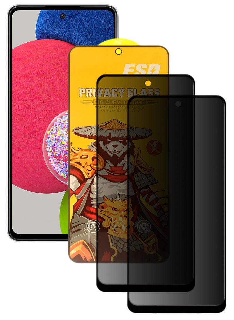 ESD 2 Pieces Tempered Dustproof Privacy Glass Screen Protector Compatible For Samsung Galaxy A52s - Image 1