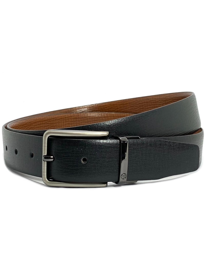 Classic Milano Classic Milano Genuine Leather Men’s Spanish Reversible Belt Men, Leather Belt Fashion Belt Ratchet Dress Belt with Reversible Pin Buckle for Men  - Image 1