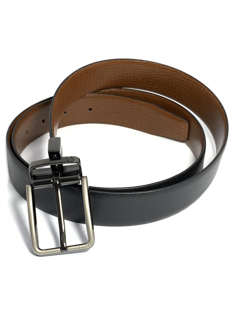 Classic Milano Classic Milano Genuine Leather Men’s Spanish Reversible Belt Men, Leather Belt Fashion Belt Ratchet Dress Belt with Reversible Pin Buckle for Men  - Image 2