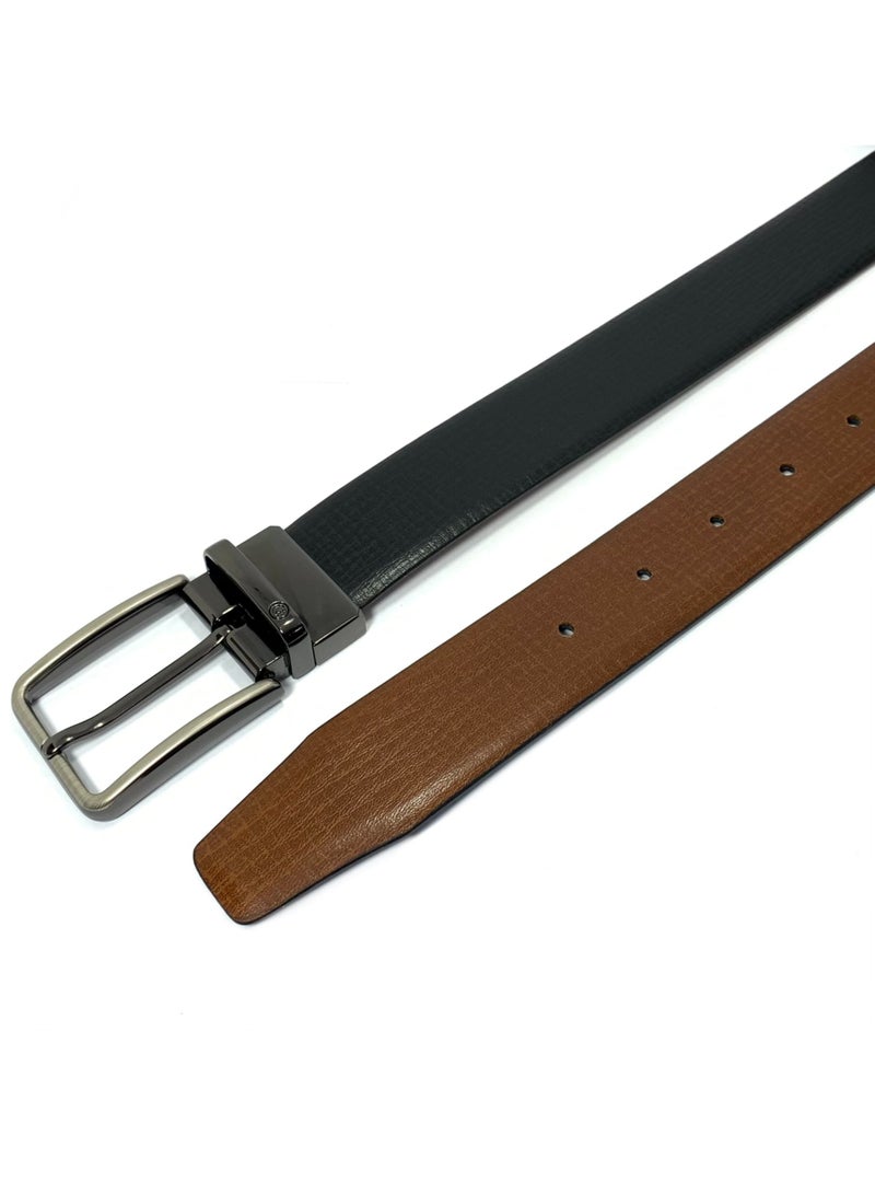Classic Milano Classic Milano Genuine Leather Men’s Spanish Reversible Belt Men, Leather Belt Fashion Belt Ratchet Dress Belt with Reversible Pin Buckle for Men  - Image 3