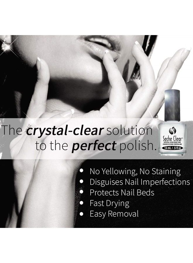 SECHE Clear Base Coat .5 oz. No Formaldehyde & No Toluene - Image 3