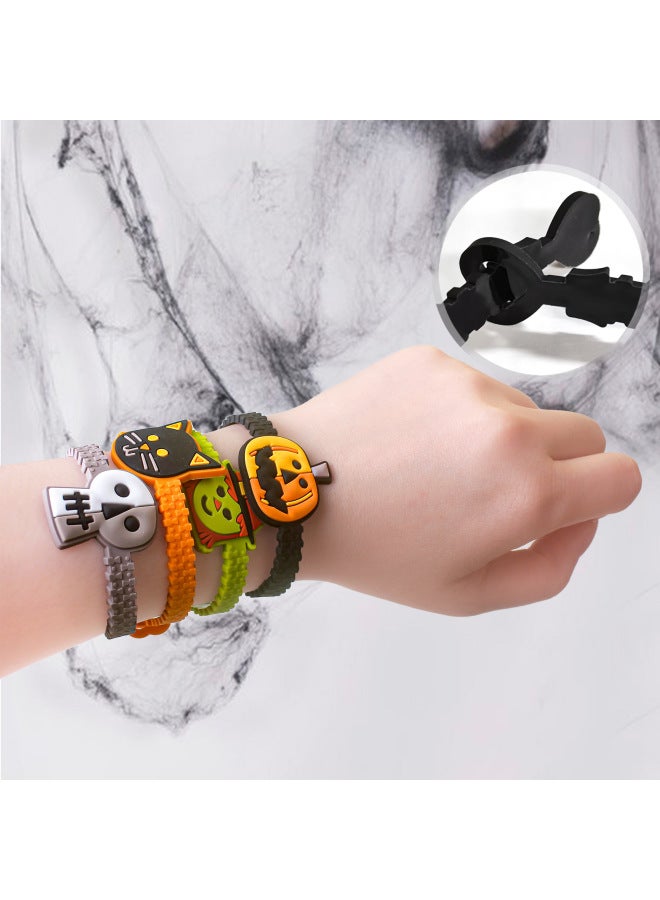 Loquat 45PCS  Party Set Pumpkin Bucket Dentures Finger Set Projector Decompression Gift-Color:45PCS Pumpkin Barrel Set - Image 3