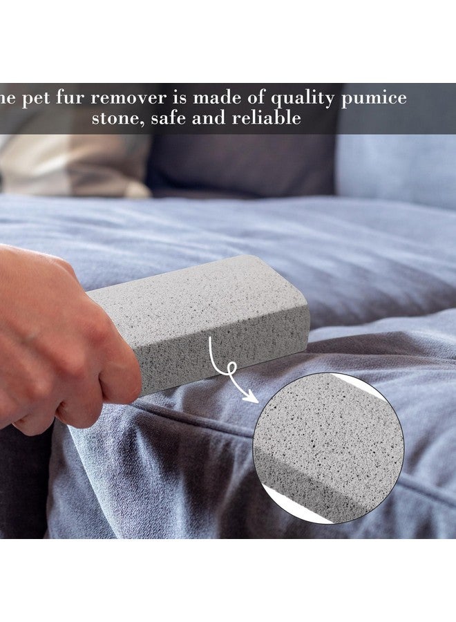 Loopeer Loopeer 2 Pcs Pet Hair Remover Pumice Stone for Dog Cat Hair Removal Cleaning Pet Fur Stone 6 Inch Dog Fur Cleaning Tool for Car Interior Bedding Carpet Couch Furniture(3.74 x 2 x 1.6 in)  - Image 5