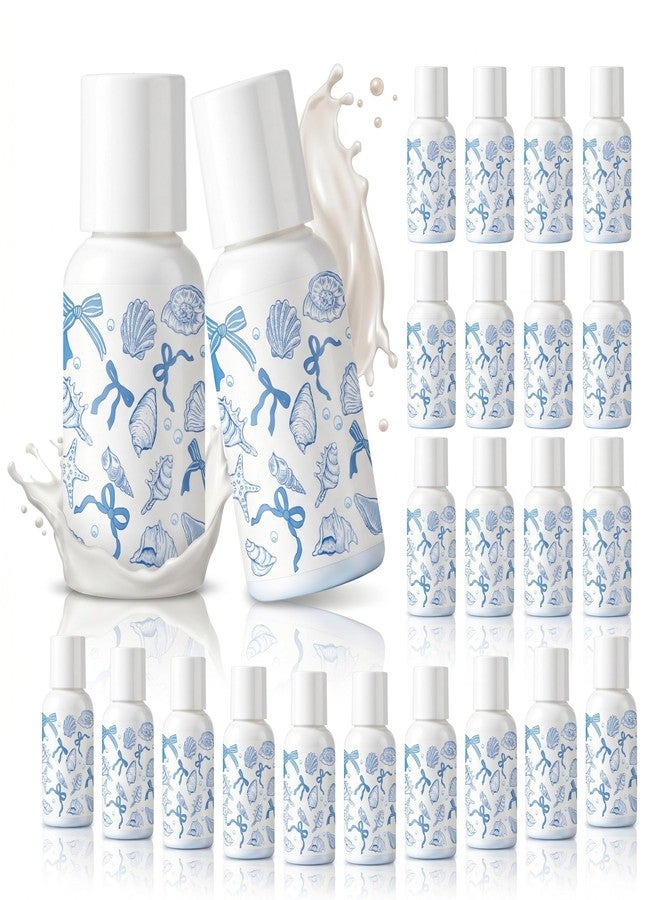Demissle 24 Pcs Mini Sunscreen Bulk SPF 30 Blue Bow Starfish and Seashell Travel Size Sunscreen Bachelorette Wedding Party Supplies Summer Outdoor Goods for Under The Sea Beach Ocean Coastal, 1 Fl. oz - Image 1