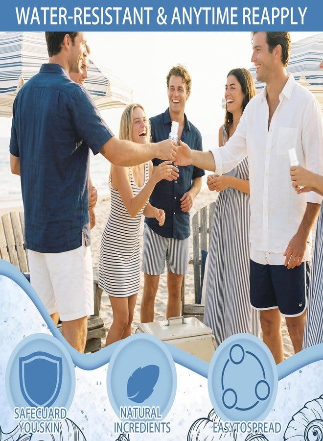 Demissle 24 Pcs Mini Sunscreen Bulk SPF 30 Blue Bow Starfish and Seashell Travel Size Sunscreen Bachelorette Wedding Party Supplies Summer Outdoor Goods for Under The Sea Beach Ocean Coastal, 1 Fl. oz - Image 4