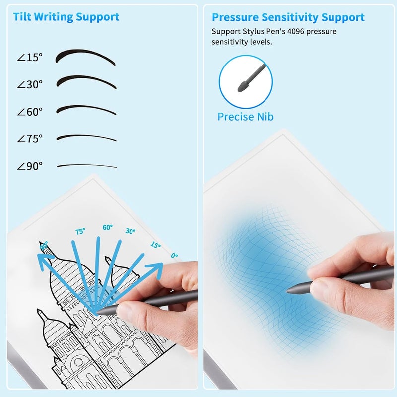 Rocketek 10Pcs Pen Tips + 2 Pcs Titanium Alloy Replacement for Remarkable 2, Soft Pen Tips Replacement for Marker 1/2 Stylus Marker Pen Plus, Durable Pen Nibs Support 4096 Pressure Sensitivity/Tilt with Tool - Image 5