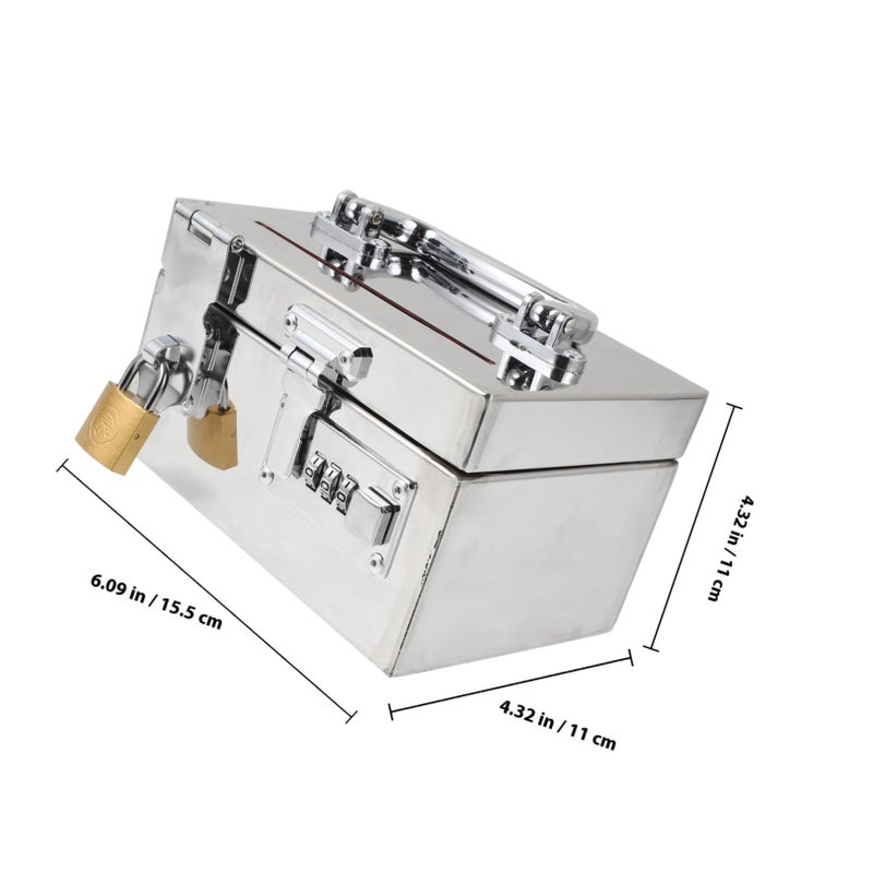 Stainless Steel Piggy Bank with Password Lock Metal Money Box for Adults Teens - Image 3