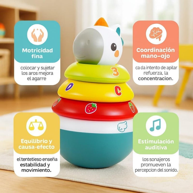 HOLA "Roly Poly Unicorn Toy - Interactive Learning with Numbers, Letters, and Fruits | Colorful, Fun Games for Babies and Toddlers, Boys and Girls of All Ages" - Image 4