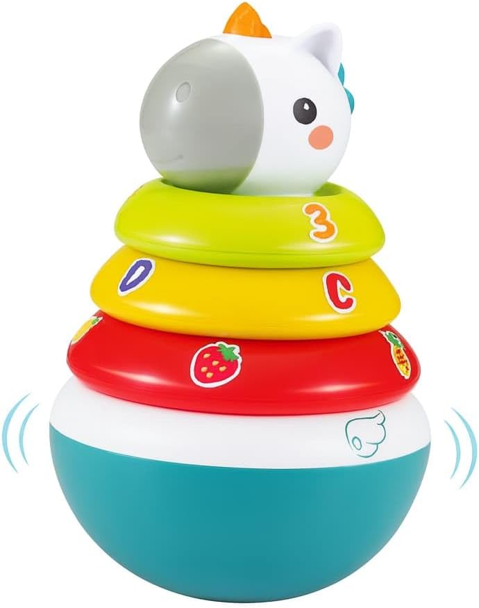 HOLA "Roly Poly Unicorn Toy - Interactive Learning with Numbers, Letters, and Fruits | Colorful, Fun Games for Babies and Toddlers, Boys and Girls of All Ages" - Image 1