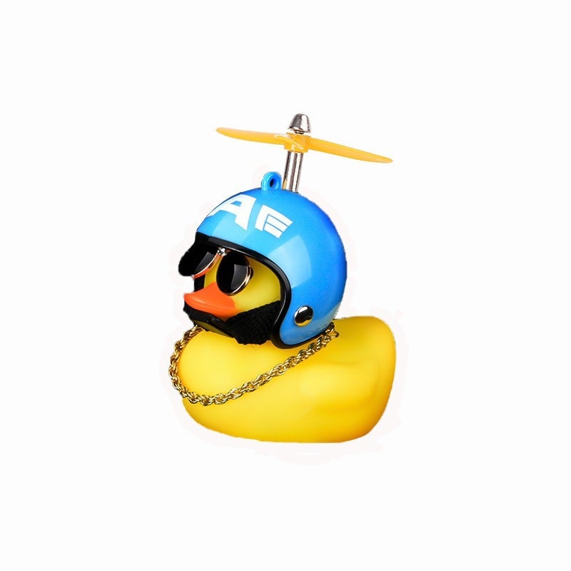 Cute Yellow Duck Car Toy Decoration with Spinning Propeller - Social Media Viral Style
