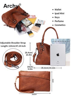 Handbags and Purse Set for Women Hobo Totes PU Leather Purses and Handbags Shoulder Bag Vegan Leather Tote Large Crossbody Bags Ladies Shoulder Bag - pzsku/Z4E2B7F54E2F29D6A66EDZ/45/_/1729241740/ce22a29a-20ac-47f4-8c83-4b83b9ee2573