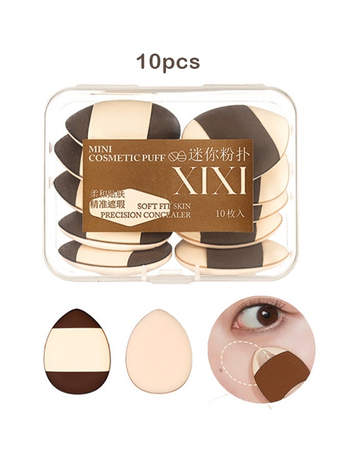 XIXI 10 Pcs Mini Makeup Sponges, Finger Puff with Storage Box, Soft Beauty Cosmetic Makeup Tools For Foundation Beauty Makeup Tools - Image 1