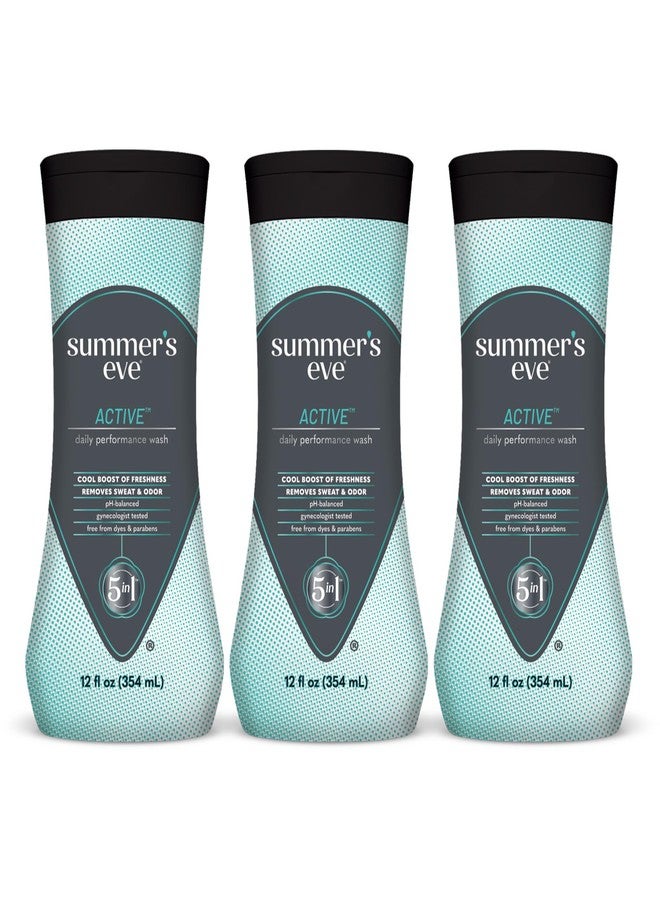 Summer's Eve Summer’s Eve Active Daily Performance All Over Feminine Body Wash, Feminine Wash pH Balanced, 12 fl oz bottle 3 Pack - Image 1