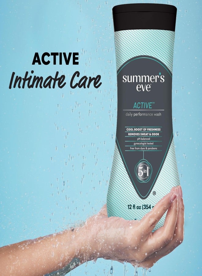 Summer's Eve Summer’s Eve Active Daily Performance All Over Feminine Body Wash, Feminine Wash pH Balanced, 12 fl oz bottle 3 Pack - Image 2