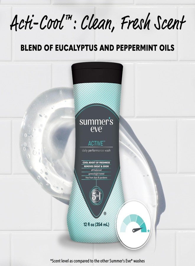 Summer's Eve Summer’s Eve Active Daily Performance All Over Feminine Body Wash, Feminine Wash pH Balanced, 12 fl oz bottle 3 Pack - Image 4