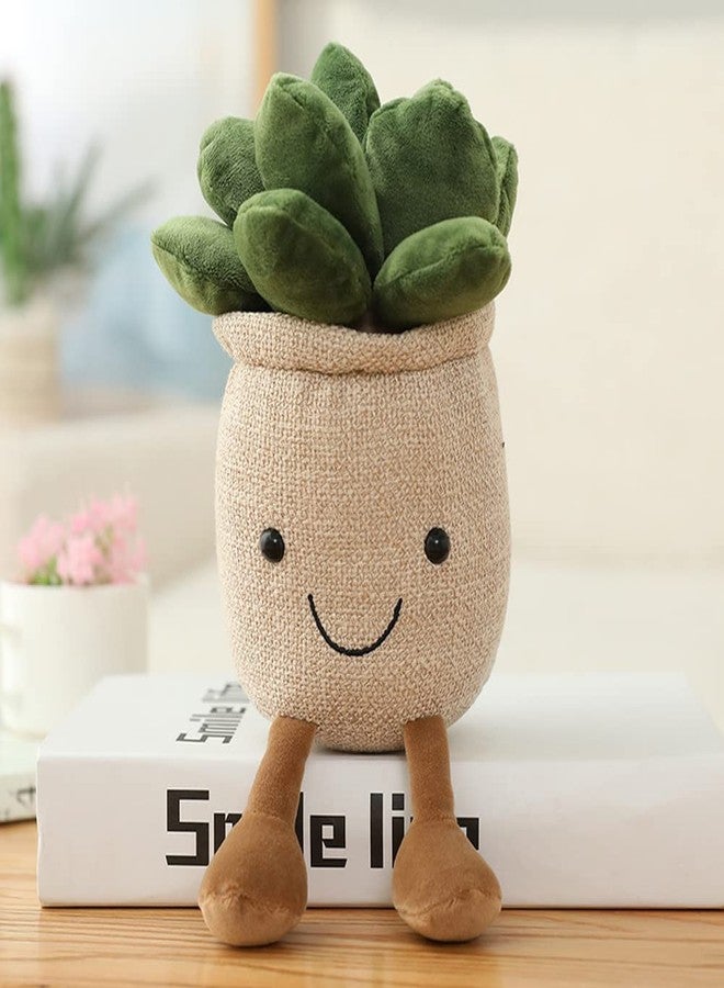 NatureMan Stuffed Plants Succulent Plush, Soft Fluffy Toy Succulent Plants Friend Throw Pillow,Succulents Plushies Pillow Toy Room (Khaki) - Image 2