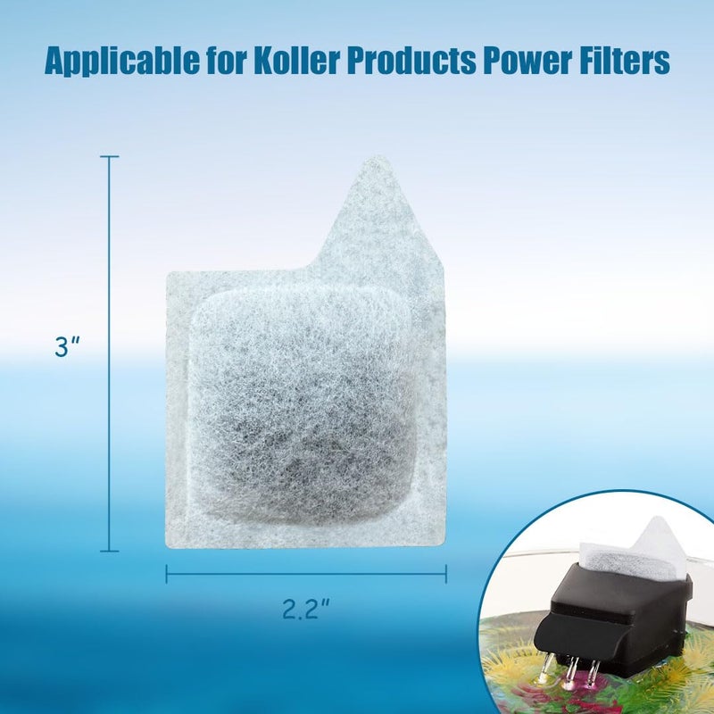 SW PRODUCTS Koller Products XS 6-Pack Filter Cartridges, Replacement Cartridge for Koller Products Fish Tanks - Image 2