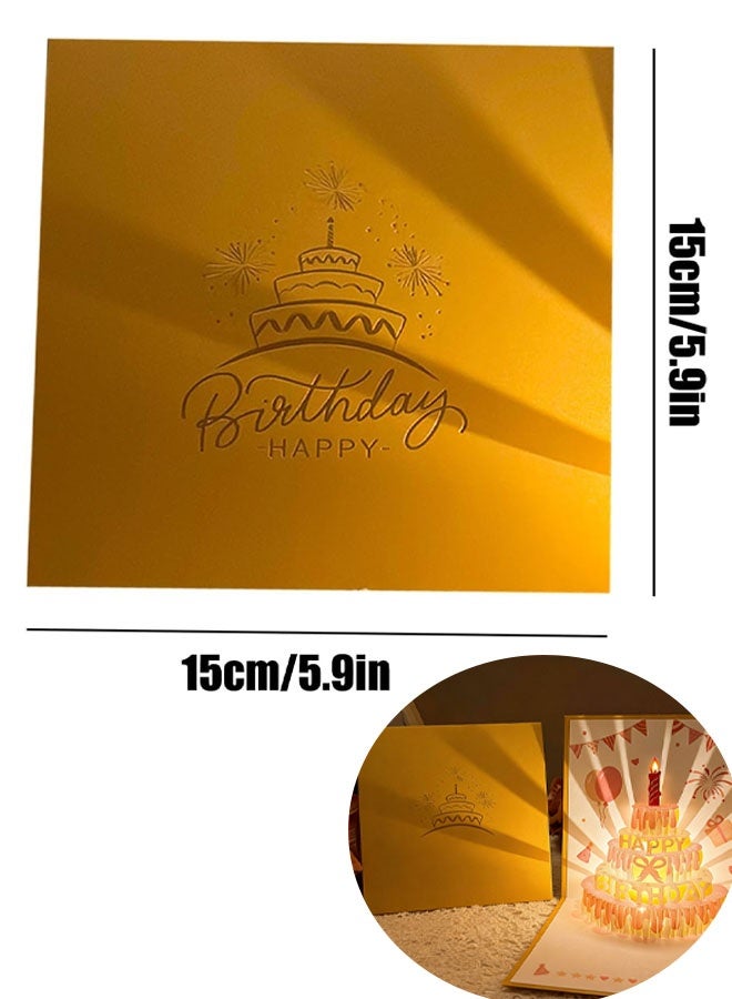 بطاقات عيد ميلاد ثلاثية الأبعاد - بطاقة منبثقة بموسيقى عيد ميلاد سعيد وإضاءة LED، بطاقة بريدية للزينة والاحتفالات - Image 2