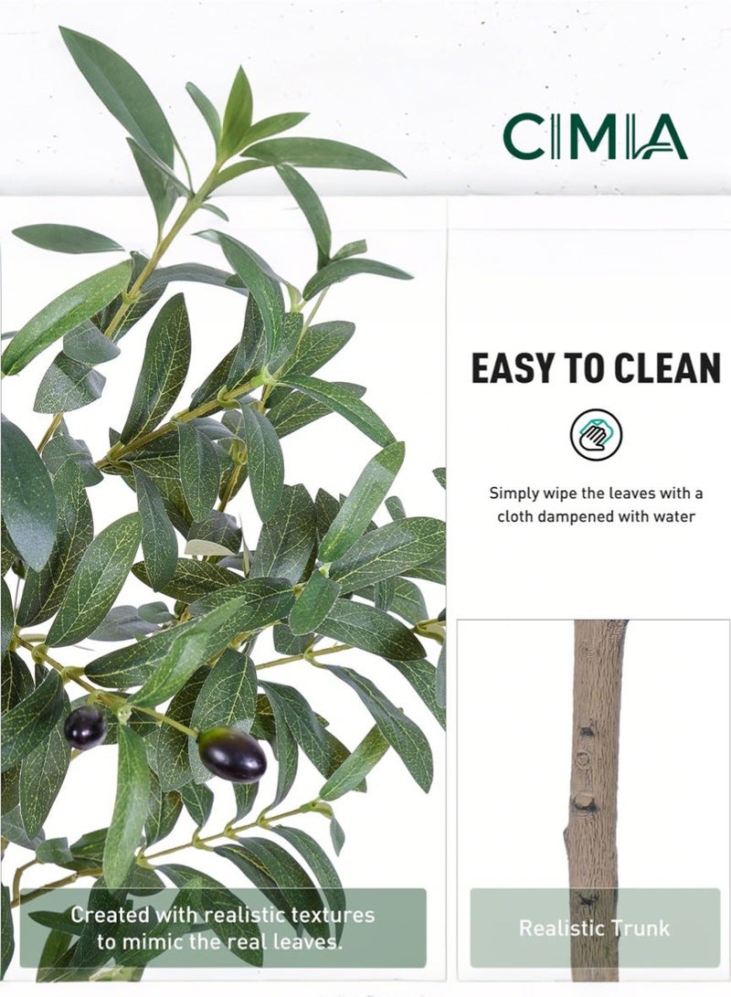 CIMIA Artificial Olive Tree with Fruits, 170 cm Height, suitable for living rooms, courtyards, terraces, offices, etc. - Image 2