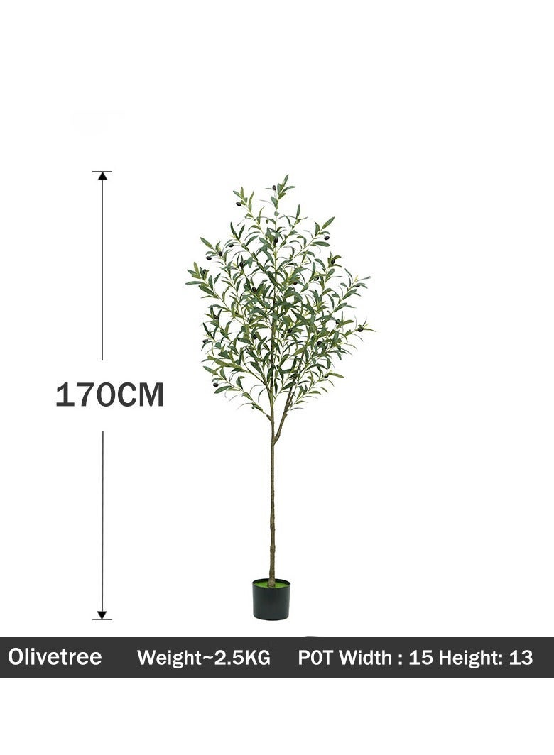 CIMIA Artificial Olive Tree with Fruits, 170 cm Height, suitable for living rooms, courtyards, terraces, offices, etc. - Image 4